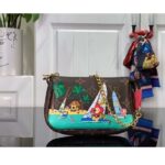 Louis Vuitton LV Unisex Mini Pochette Accessoires Dragon Fruit Pink Monogram Coated Canvas – Image 2