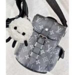 Louis Vuitton LV Unisex Nano Christopher Monogram Eclipse Coated Canvas Cowhide Leather - Image 2