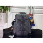 Louis Vuitton LV Unisex Nano Christopher Monogram Eclipse Coated Canvas Cowhide Leather - Image 3