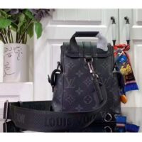 Louis Vuitton LV Unisex Nano Christopher Monogram Eclipse Coated Canvas Cowhide Leather (2)