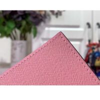 Louis Vuitton LV Unisex Passport Cover Pink Monogram Coated Canvas Grained Cowhide Leather (5)