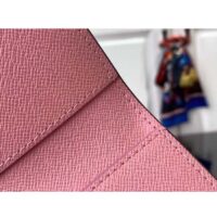 Louis Vuitton LV Unisex Passport Cover Pink Monogram Coated Canvas Grained Cowhide Leather (5)