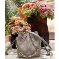 Louis Vuitton LV Unisex Pico Bella Gray Mahina Perforated Calf Leather Microfiber Lining (7)