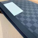 Louis Vuitton LV Unisex Pochette Voyage MM Black Grey Damier Graphite Coated Canvas - immagine 6