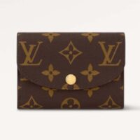 Louis Vuitton LV Unisex Rosalie Coin Purse Fuchsia Pink Monogram Coated Canvas Grained Cowhide Leather (2)