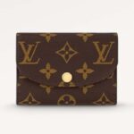 Louis Vuitton LV Unisex Rosalie Münzgeldbörse Rose Ballerine Pink Monogramm Beschichtetes Canvas Genarbtes Rindsleder