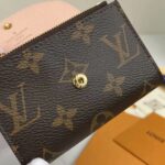 Louis Vuitton LV Unisex Rosalie Coin Purse Rose Ballerine Pink Monogram Coated Canvas Grained Cowhide Leather – Bild 6