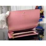 Louis Vuitton LV Unisex Sarah Wallet Pink Damier Ebene Coated Canvas Grained Cowhide Leather - immagine 8