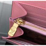 Louis Vuitton LV Unisex Sarah Wallet Pink Damier Ebene Coated Canvas Grained Cowhide Leather - immagine 9
