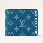 Louis Vuitton LV Unisex Slender Wallet Atlantic Blue Monogram Monogram Coated Canvas