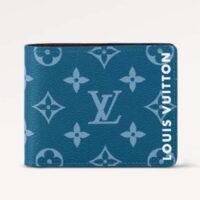 Louis Vuitton LV Unisex Slender Wallet Atlantic Blue Monogram Monogram Coated Canvas (6)