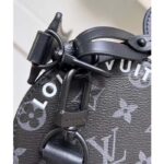 Louis Vuitton LV Unisex Soft Polochon PM Monogram Eclipse Coated Canvas Cowhide Leather - Imagen 8