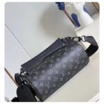 Louis Vuitton LV Unisex Soft Polochon PM Monogram Eclipse Coated Canvas Cowhide Leather - Imagen 2