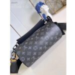 Louis Vuitton LV Unisex Soft Polochon PM Monogram Eclipse Coated Canvas Cowhide Leather - Imagen 4