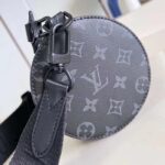 Louis Vuitton LV Unisex Soft Polochon PM Monogram Eclipse Coated Canvas Cowhide Leather - Imagen 5