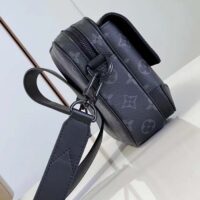 Louis Vuitton LV Unisex Steamer Messenger Monogram Eclipse Coated Canvas Cowhide Leather (2)