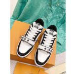 Louis Vuitton LV Unisex Trainer Sneaker Black Monogram Denim Rubber Outsole Monogram Flowers - Image 5