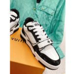 Louis Vuitton LV Unisex Trainer Sneaker Black Monogram Denim Rubber Outsole Monogram Flowers - Image 8