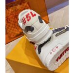 Louis Vuitton LV Unisex Trainer Sneaker Black Printed Calf Leather Rubber Outsole Monogram Flowers – Bild 8