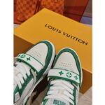 Louis Vuitton LV Unisex Trainer Sneaker Green Monogram Denim Rubber Outsole Monogram Flower – Bild 8