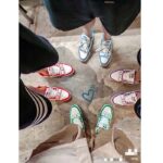 Louis Vuitton LV Unisex Trainer Sneaker Red Monogram Denim Rubber Outsole Monogram Flower - Image 12