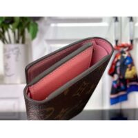 Louis Vuitton LV Unisex Victorine Wallet Pink Monogram Coated Canvas Grained Cowhide Leather (8)