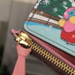 Louis Vuitton LV Unisex Victorine Wallet Pink Monogram Coated Canvas Grained Cowhide Leather - immagine 9