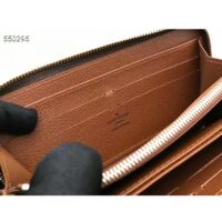 Louis Vuitton LV Unisex Zippy Wallet Brown Monogram Coated Canvas (8)