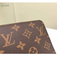 Louis Vuitton LV Unisex Zippy Wallet Brown Monogram Coated Canvas (8)