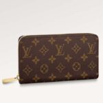 Louis Vuitton LV Unisex Zippy Wallet Brown Monogram Coated Canvas