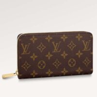 Louis Vuitton LV Unisex Zippy Wallet Brown Monogram Coated Canvas (8)