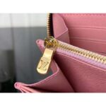Louis Vuitton LV Unisex Zippy Wallet Pink Monogram Coated Canvas Grained Cowhide Leather - Imagen 9