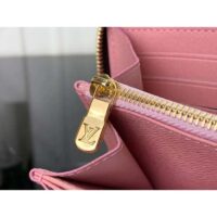 Louis Vuitton LV Unisex Zippy Wallet Pink Monogram Coated Canvas Grained Cowhide Leather (1)