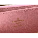 Louis Vuitton LV Unisex Zippy Wallet Pink Monogram Coated Canvas Grained Cowhide Leather - Imagen 10
