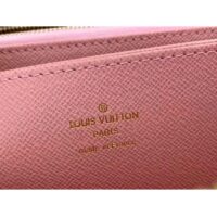 Louis Vuitton LV Unisex Zippy Wallet Pink Monogram Coated Canvas Grained Cowhide Leather (1)