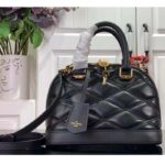 Louis Vuitton LV Women Alma BB Handbag Black Lamb Cowhide Leather – Image 2