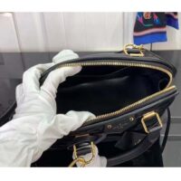 Louis Vuitton LV Women Alma BB Handbag Black Lamb Cowhide Leather (8)