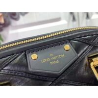 Louis Vuitton LV Women Alma BB Handbag Black Lamb Cowhide Leather (8)