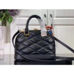 Louis Vuitton LV Women Alma BB Handbag Black Lamb Cowhide Leather – Image 3