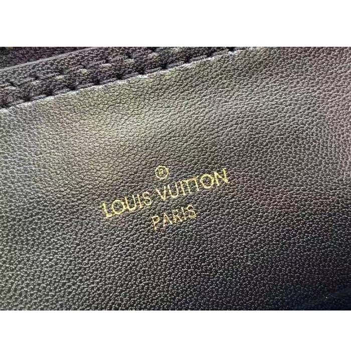 Louis Vuitton LV Women Alma BB Handbag Black Lamb Cowhide Leather (9)