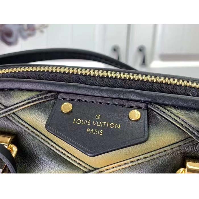 Louis Vuitton LV Women Alma BB Handbag Dark Green Lamb Cowhide Leather (2)