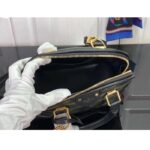 Louis Vuitton LV Women Alma BB Handbag Dark Green Lamb Cowhide Leather - Imagen 6
