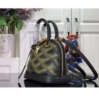 Louis Vuitton LV Women Alma BB Handbag Dark Green Lamb Cowhide Leather