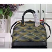 Louis Vuitton LV Women Alma BB Handbag Dark Green Lamb Cowhide Leather