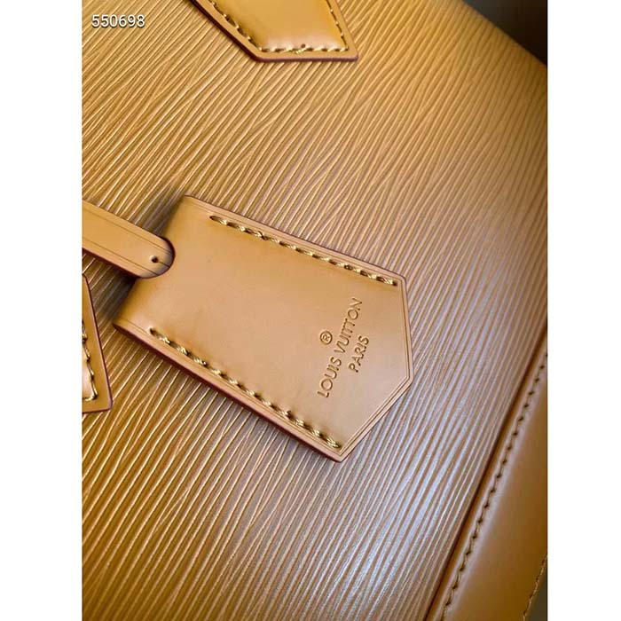 Louis Vuitton LV Women Alma BB Handbag Honey Gold Epi Grained Cowhide Leather (10)