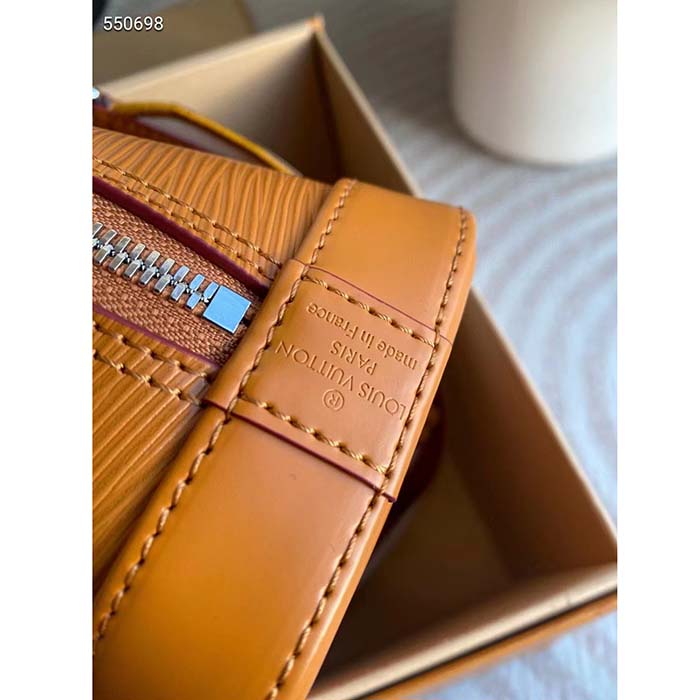 Louis Vuitton LV Women Alma BB Handbag Honey Gold Epi Grained Cowhide Leather (3)