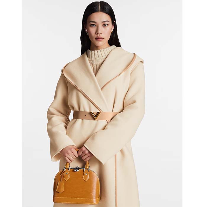 Louis Vuitton LV Women Alma BB Handbag Honey Gold Epi Grained Cowhide Leather (7)