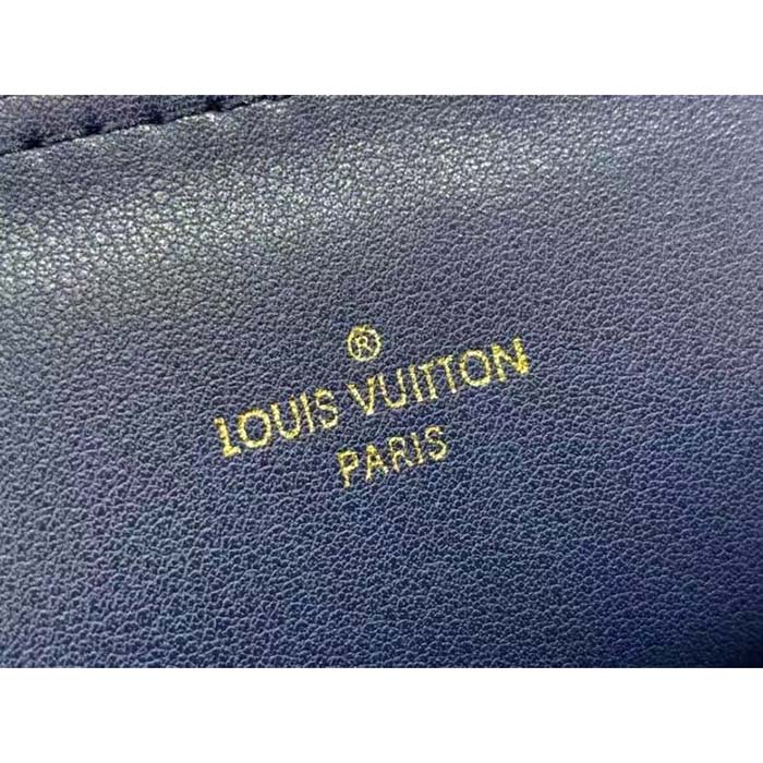 Louis Vuitton LV Women Alma BB Handbag Navy Blue Lamb Leather Cowhide (1)