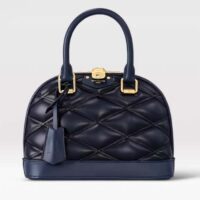 Louis Vuitton LV Women Alma BB Handbag Navy Blue Lamb Leather Cowhide (5)