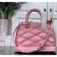 Louis Vuitton LV Women Alma BB Handbag Rosabella Pink Lamb Cowhide Leather (9)